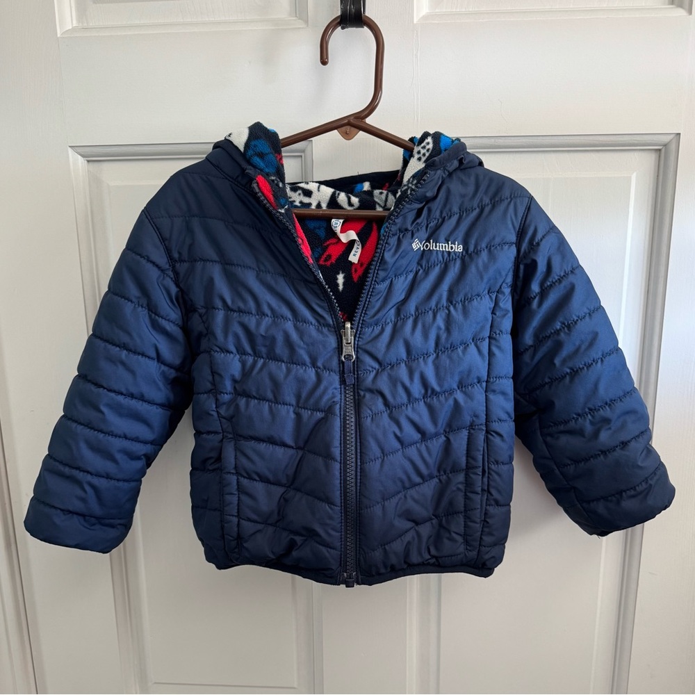 Columbia Boys Navy Reversible Puffer Jacket